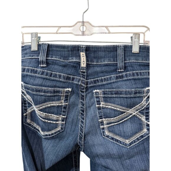 Ariat R.E.A.L Denim Womens 29R Mid-Rise Bootcut Jeans With Embroidered Back Pock - Picture 5 of 7